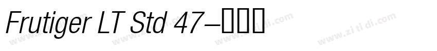 Frutiger LT Std 47字体转换